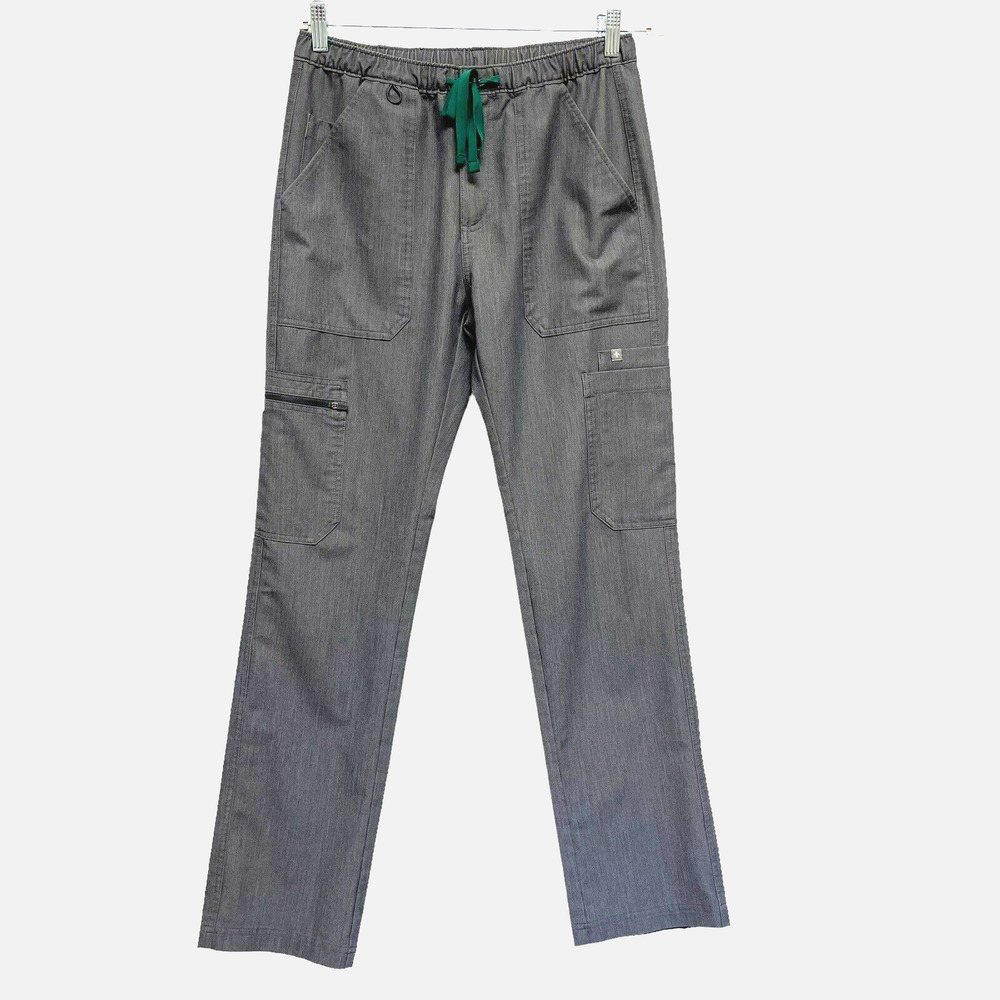 Figs Technical Collection Scrub Pants Straight Leg Gray Women's Size Small